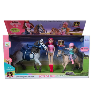 set play 出口玩偶及静态实心马仿真牧场套装 亲子场景玩具horse