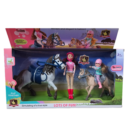 出口玩偶及静态实心马仿真牧场套装亲子场景玩具horse play set