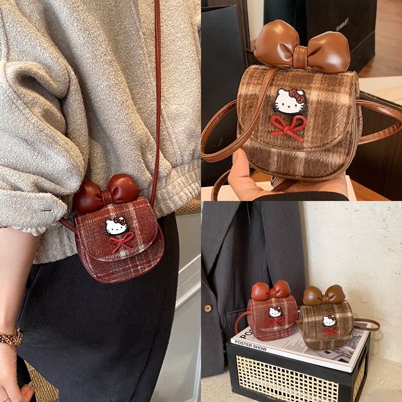 新款猫咪卡通蝴蝶结斜挎包