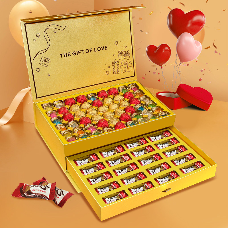 德芙巧克力礼盒装牛奶巧克力典趣双拼送小孩生日礼物送女友老婆