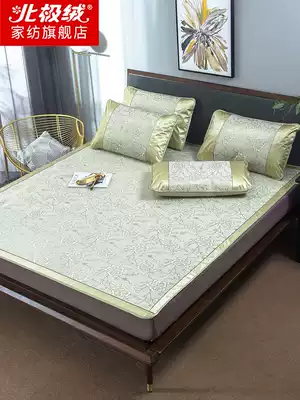 Shang ice mat can be washed and folded summer nude air conditioning soft mat student dormitory single household three-piece set