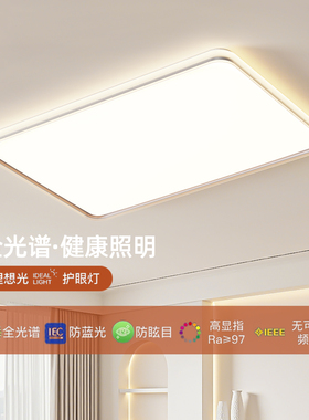 超薄LED全光谱护眼吸顶灯意式极简大气客厅长方形卧室全屋套餐灯