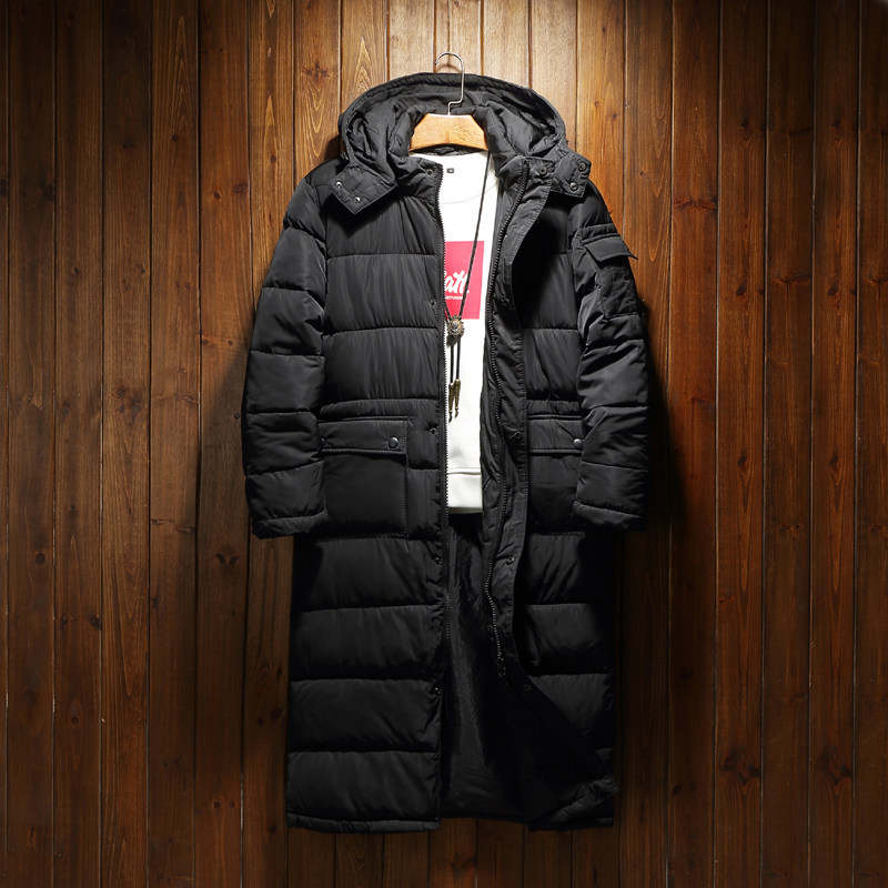 冬季加厚棉衣男宽松过膝大码羽绒棉服超长款男士外套户外防寒棉袄