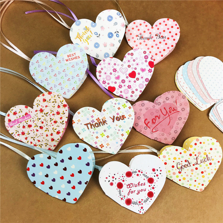 创意爱心小卡片女神节心形贺卡母亲节礼品卡礼盒祝福留言卡片