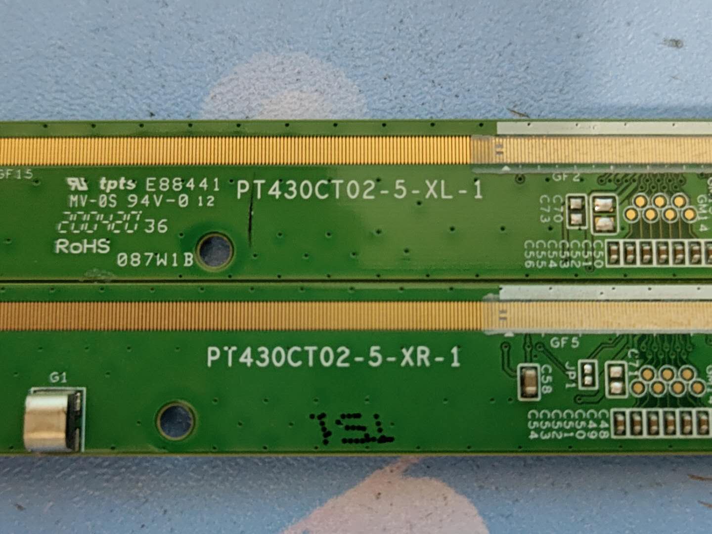 原装边板 PT430CT02-5-XR-1 PT430CT02-5-XL-1 一对 包上机