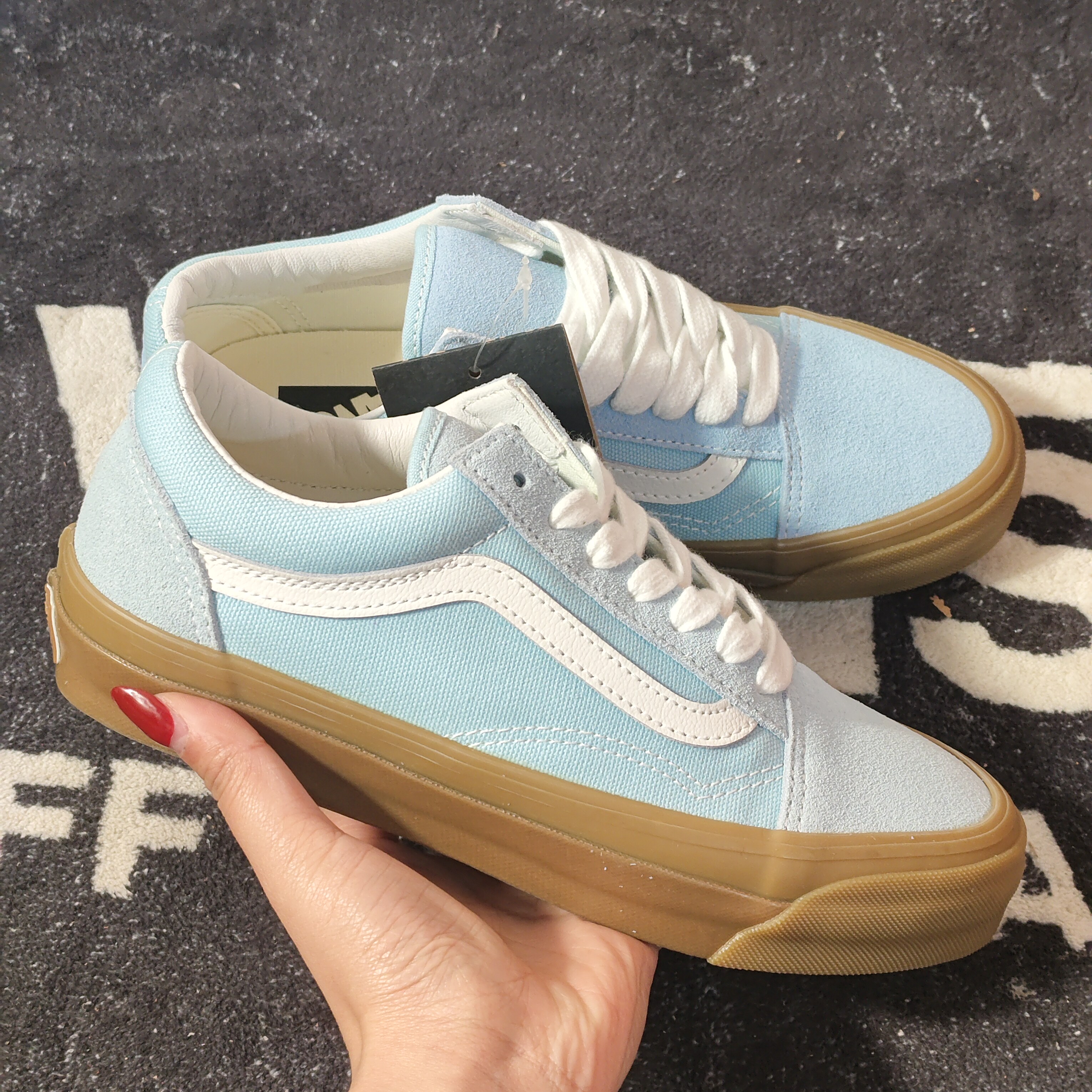 Vans Old Skool 浅蓝生胶底休闲板鞋 VN000D56CAU