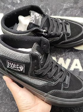 Sunny现货 VANS黑色中帮HALF CAB经典休闲鞋板鞋VN0A3QPHUYY