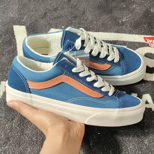 VansStyle36SF蓝橙撞色复古包头低帮帆布鞋情侣滑板鞋VN0A3DZ3VTD