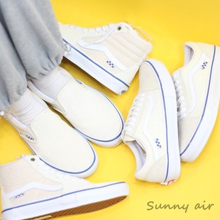 VN0A5FCAOFW VANS纯白翻毛皮 PRO一脚蹬滑板鞋 SLIP Sunny现货