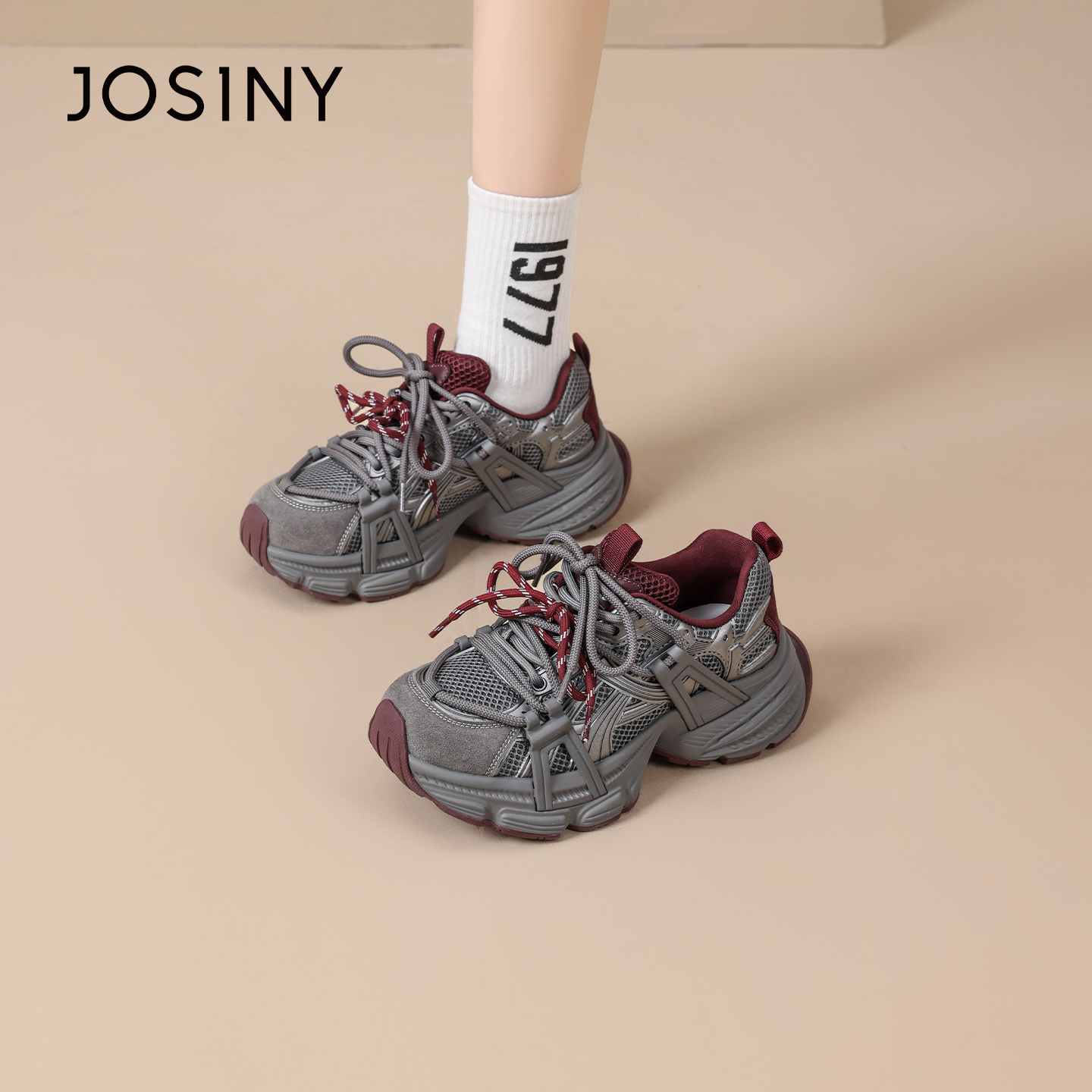 卓诗尼厚底老爹鞋女运动鞋子