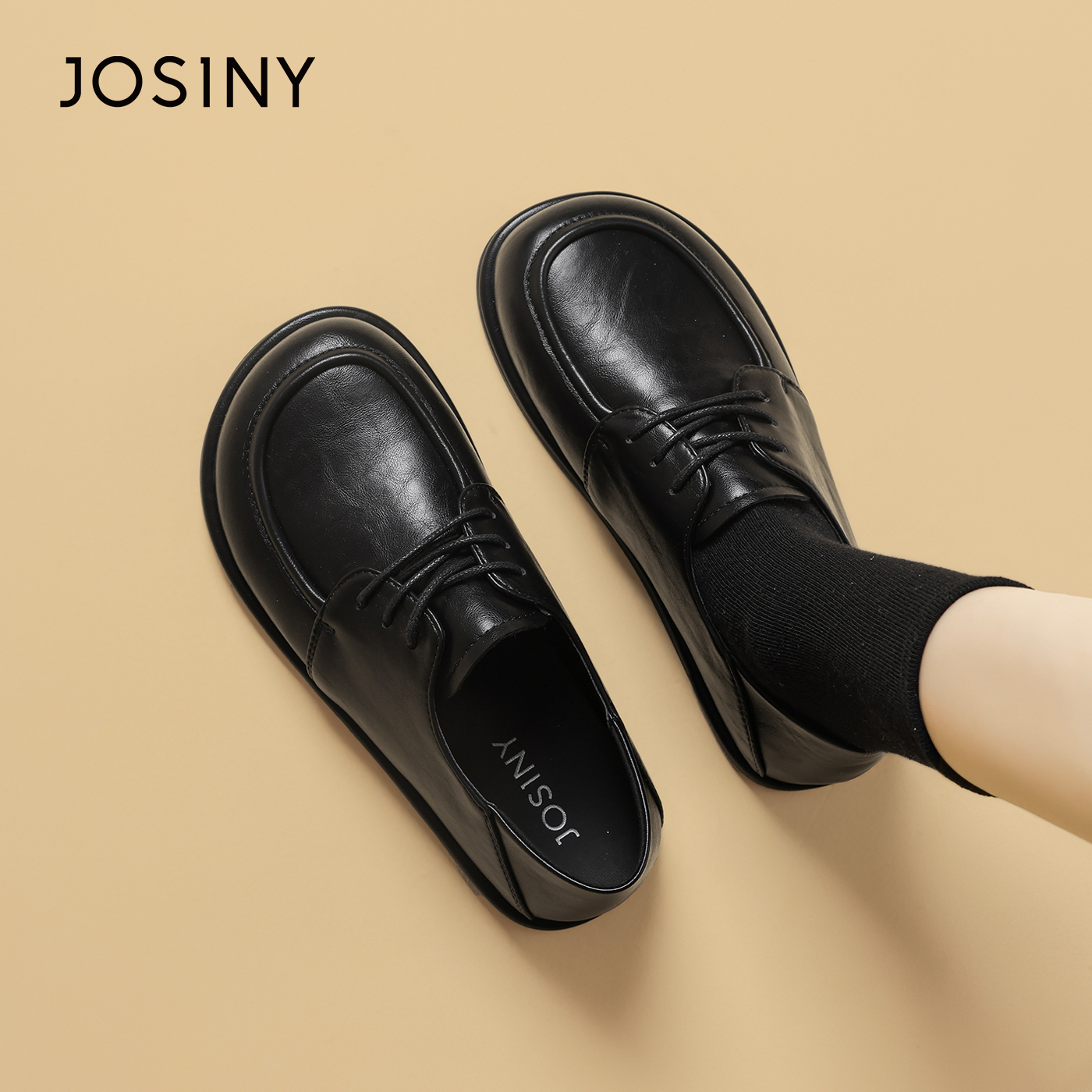 卓诗尼英伦风小皮鞋通勤工作鞋