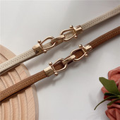 细腰带女装 饰腰封配裙子卡扣复古皮质松紧弹力皮带百搭束腰黑色