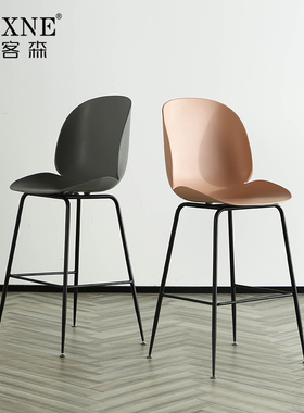 霍客森Beetle Barstool甲壳虫酒吧椅ins网红设计师简约铁艺高脚椅