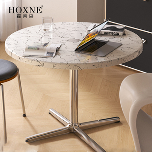 霍客森家用中古饭桌PLANO可折叠多功能圆桌餐桌半圆形异型设计师