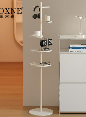 霍客森比利置物架极简客厅家用落地白色陈列展示窄架子多层收纳架