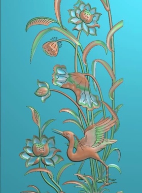 精雕图花鸟 花鸟博古5 门板东阳木雕工艺品挂件挂屏扫描精雕图