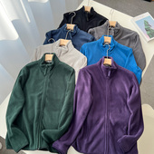 保暖春秋冬季 细腻柔软男立领拉链开衫 摇粒绒卫衣抓绒夹克上衣外套