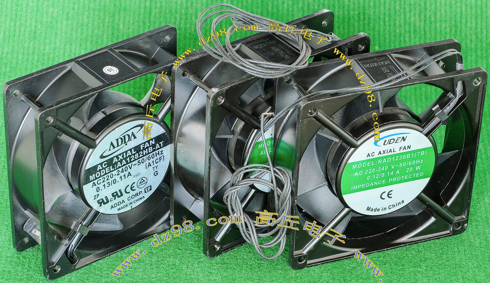 220V 0.12A 0.13A 20W 交流轴流风扇 滚珠轴承 3只共68元 电脑硬件/显示器/电脑周边 其它电脑周边 原图主图