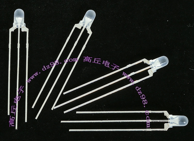 全新3毫米 1.9V-2.1V 红绿双色 LED 发光管 红光 绿光 百只价