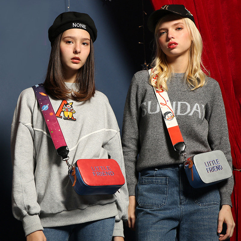 Lola Original ins Broadband Messenger Small square package 2020 new pattern vintage Girl packagein the Leather/Lady bags/Men's bag, Ms. bags  category - from Buy2taobao.com to provide professional Taobao agent buy service