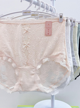 6条秘语金标新款53132锦纶蕾丝微压收腹提臀轻薄舒适中高腰平角裤