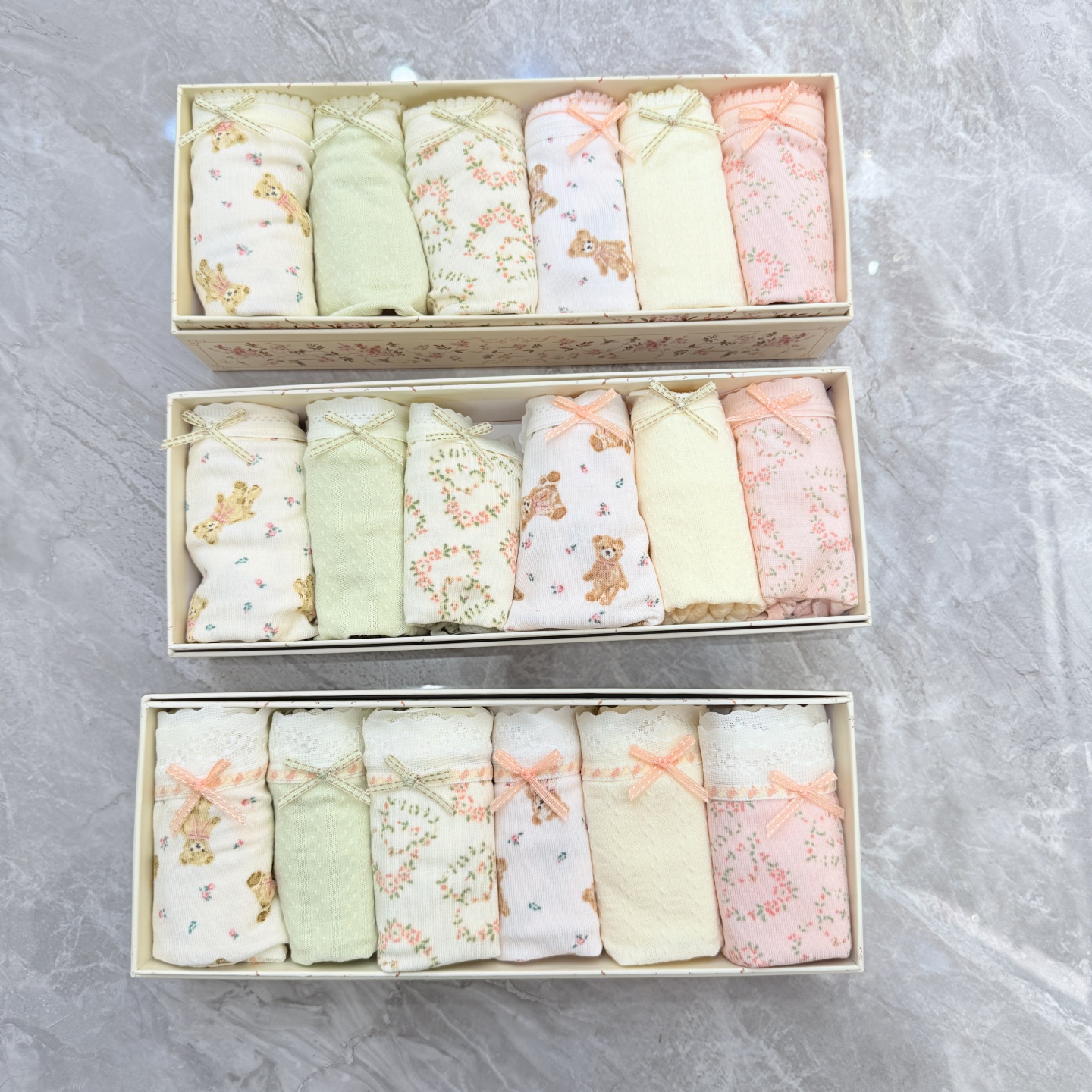 秘语·可莉甜心女士内裤粘纤蕾丝边中腰平角裤62108/62109/62110