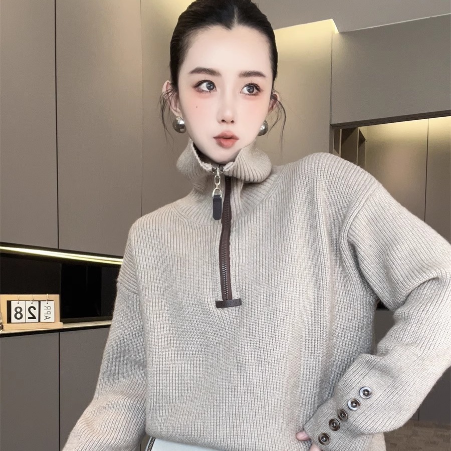 针织毛衣慵懒高级感女2025新款