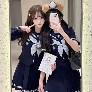 樱奈熊JK原创【绀青纪语】收腰水手服正版制服日系女校供感学院风