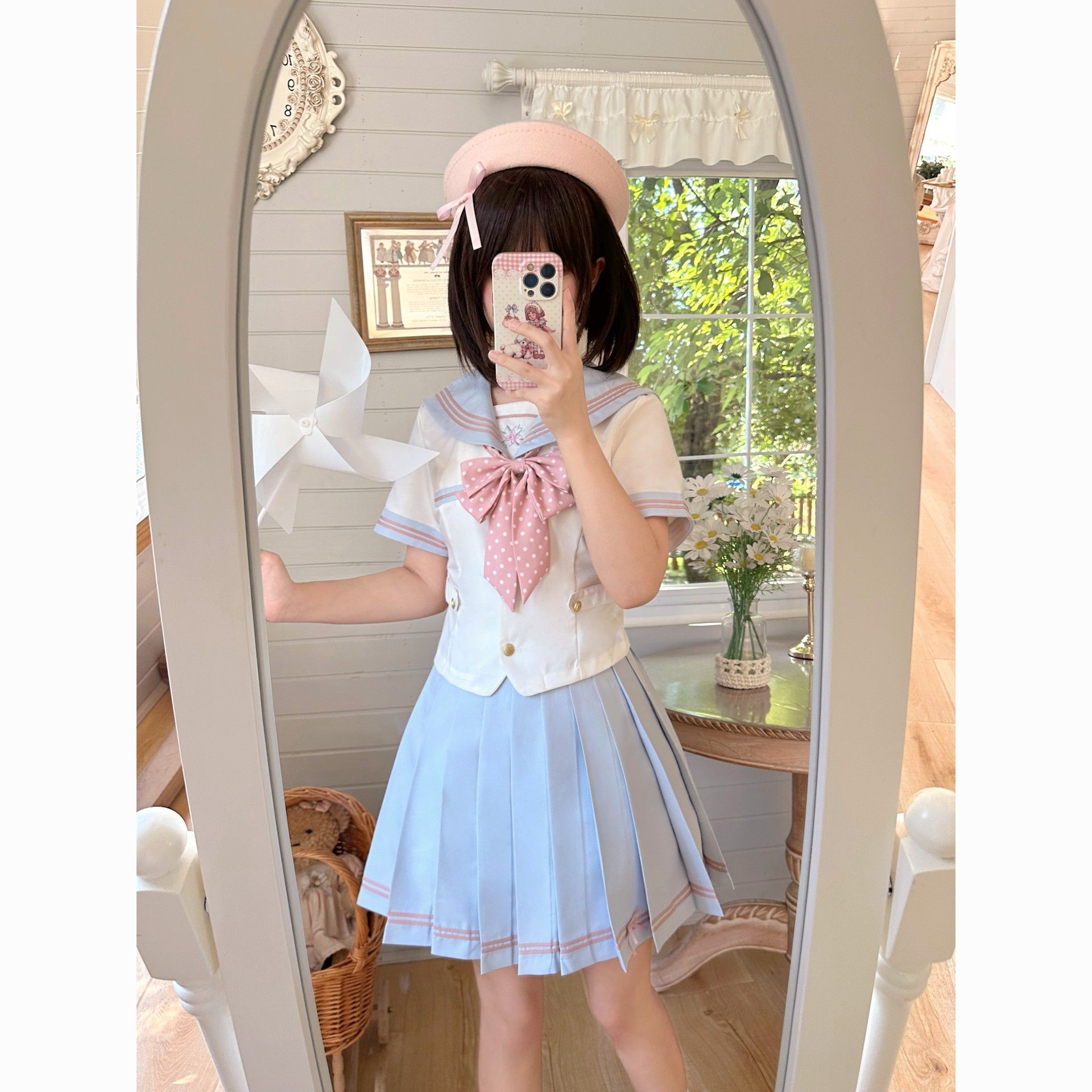 海盐泡泡原创正品水手服甜美少女jk制服套装短袖学院风日系收腰女