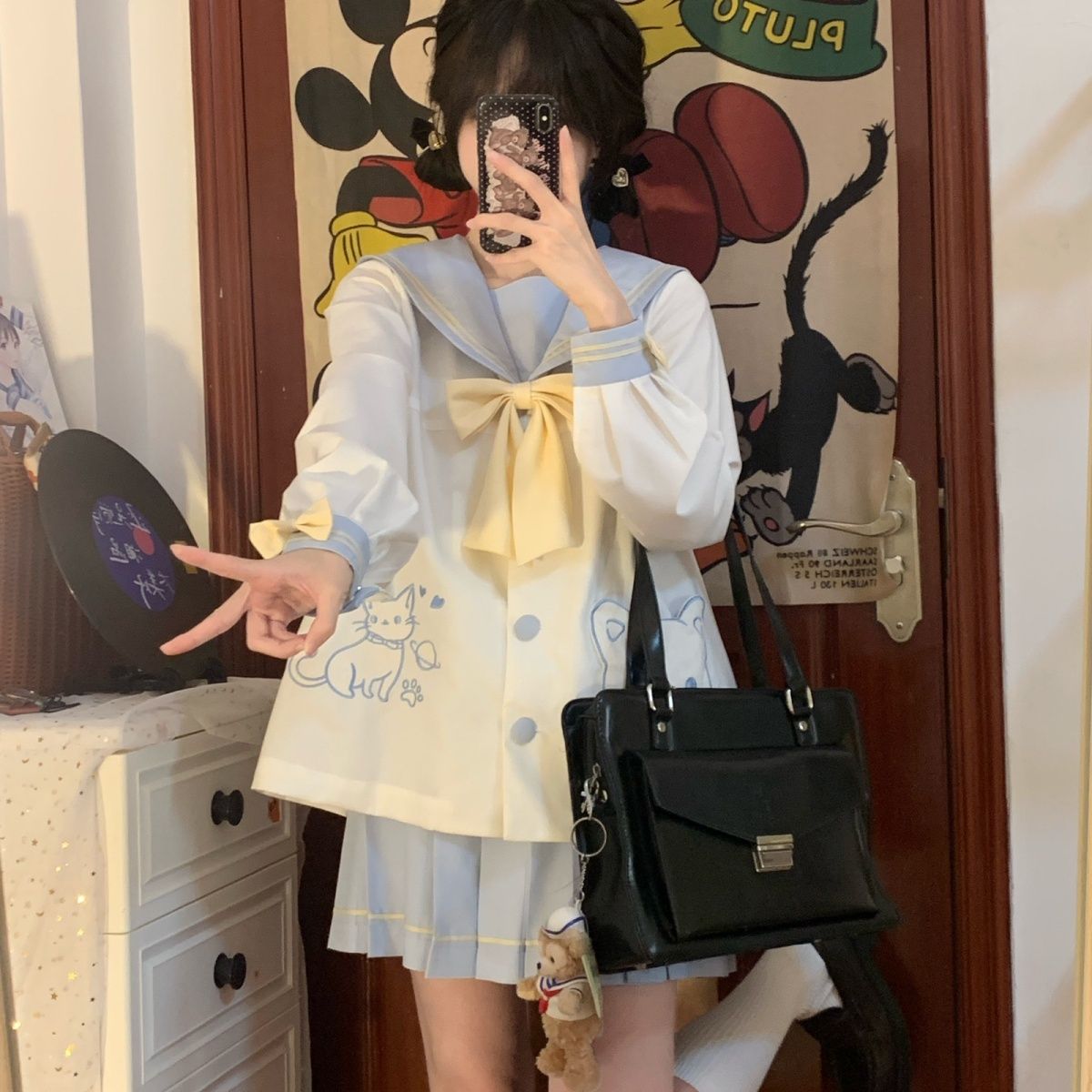 【喵星人】川岛琦原创幼稚园甜美可爱JK制服春夏学院风新款套装