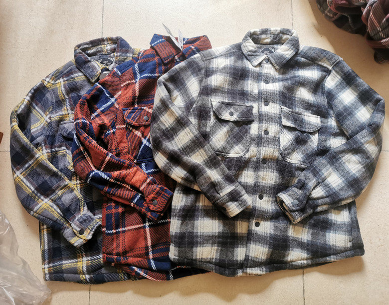 出口单男士加绒加厚珊瑚绒格子衬衫秋冬款上衣外套棉衣2023新款,男装,衬衫,淘宝优惠券,粉丝福利购,淘宝优惠卷