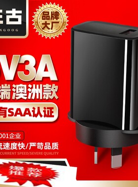 澳洲澳大利亚5v3a手机充电头