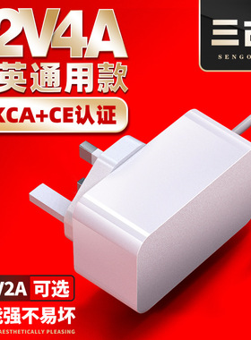 英规ukca认证12v4a电源适配器24v2a高品质卧式48w大功率白色电源