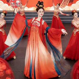 盛唐芳华礼仪之邦汉服舞蹈服古典舞演出服唐风大袖衫飘逸夜宴唐装