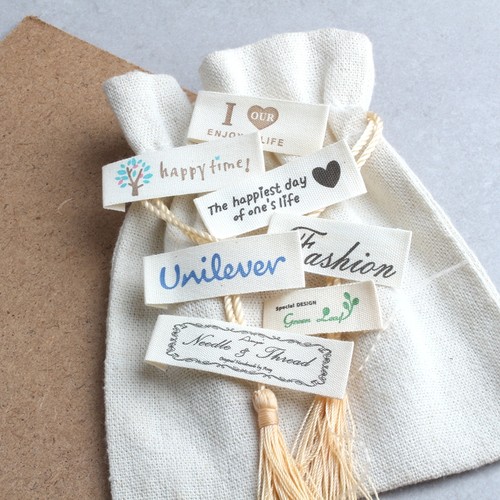 多款米色字母布贴布标刺绣标签等