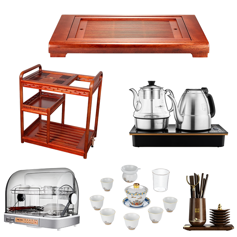 金灶实木茶车功夫茶具泡茶工具