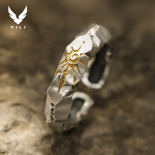 原创「许愿石」自律戒指 小众独特男戒 潮牌银饰男生纯银礼物 男士