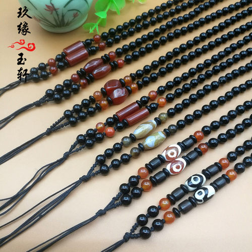 10年老店吊坠挂绳玛瑙吊坠绳