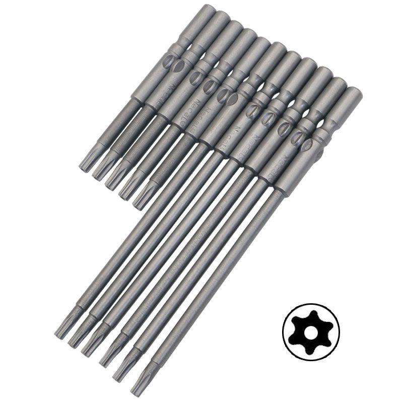 梅花电批头电动螺丝刀内六角批咀星型起子头T5 T6 T20 5*60*T5不