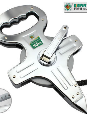 百威狮3050100米 手提架式钢卷尺 钢拉尺 插地尺飞机尺测量工具