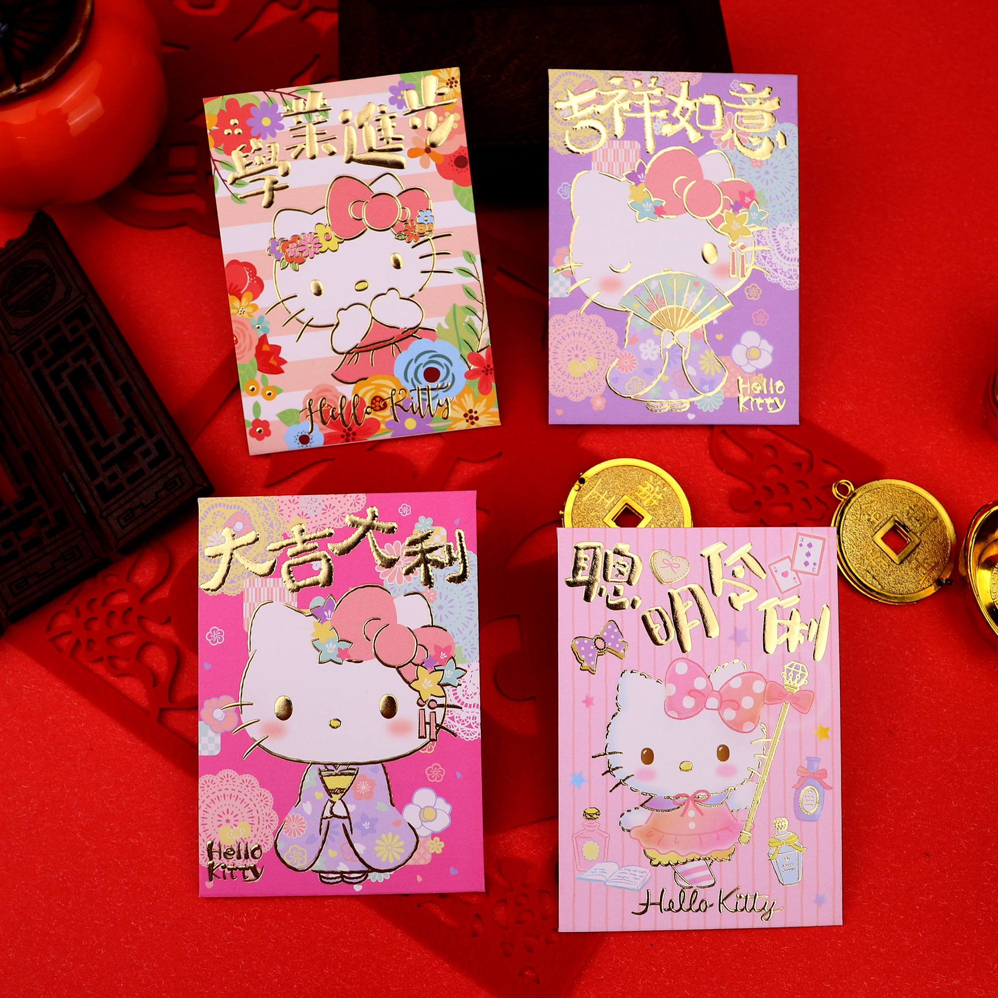 马年卡通红包袋过年创意可爱凯蒂猫儿童利是封新年压岁趣味可定制