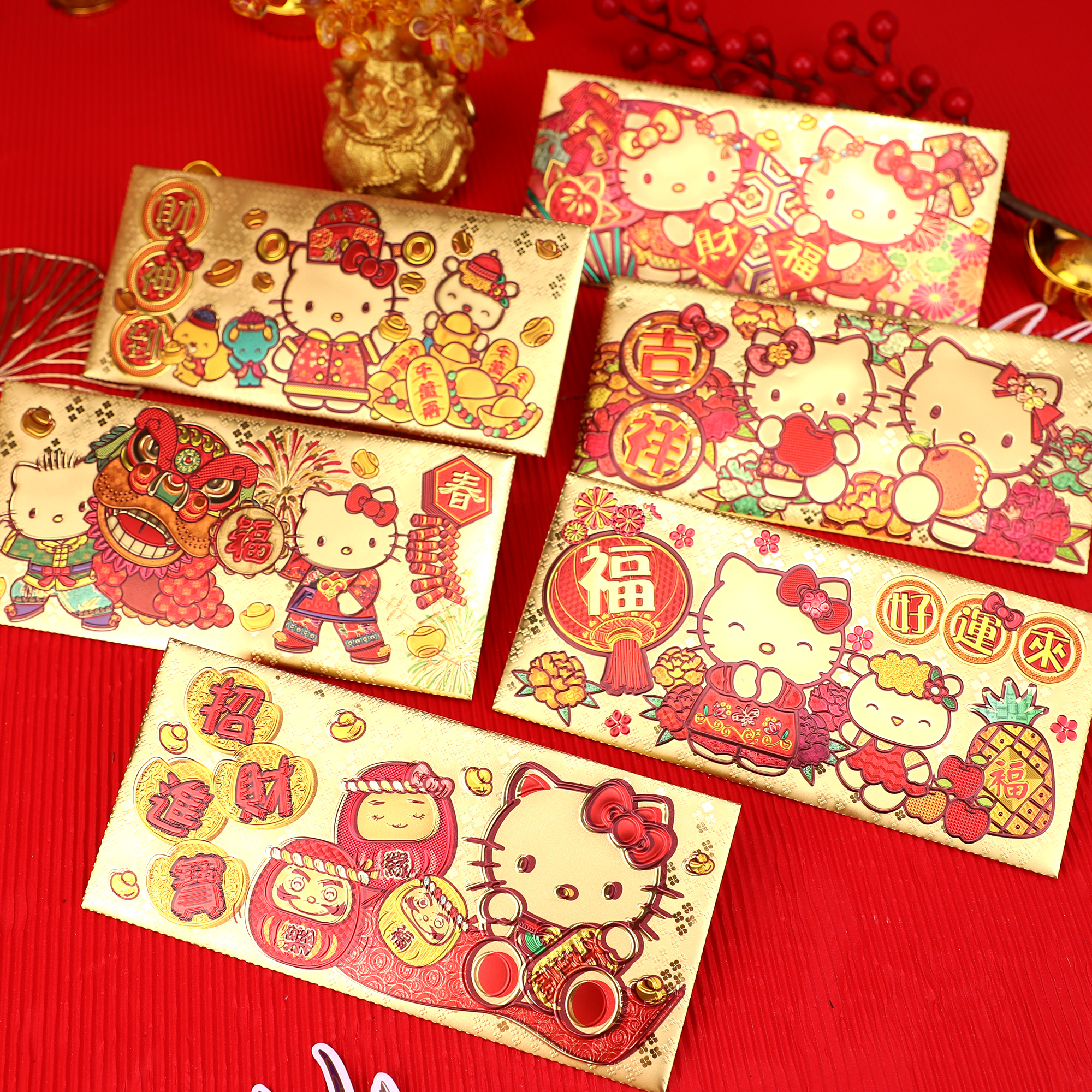 【30个包邮】新年红包卡通金箔HELLOKITTY红包过年创意精美利是封