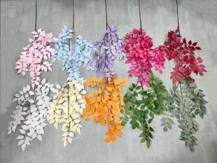 凌霄叶美人叶 仿真叶材婚礼堂酒店宴会路引背景插花装饰花艺道具