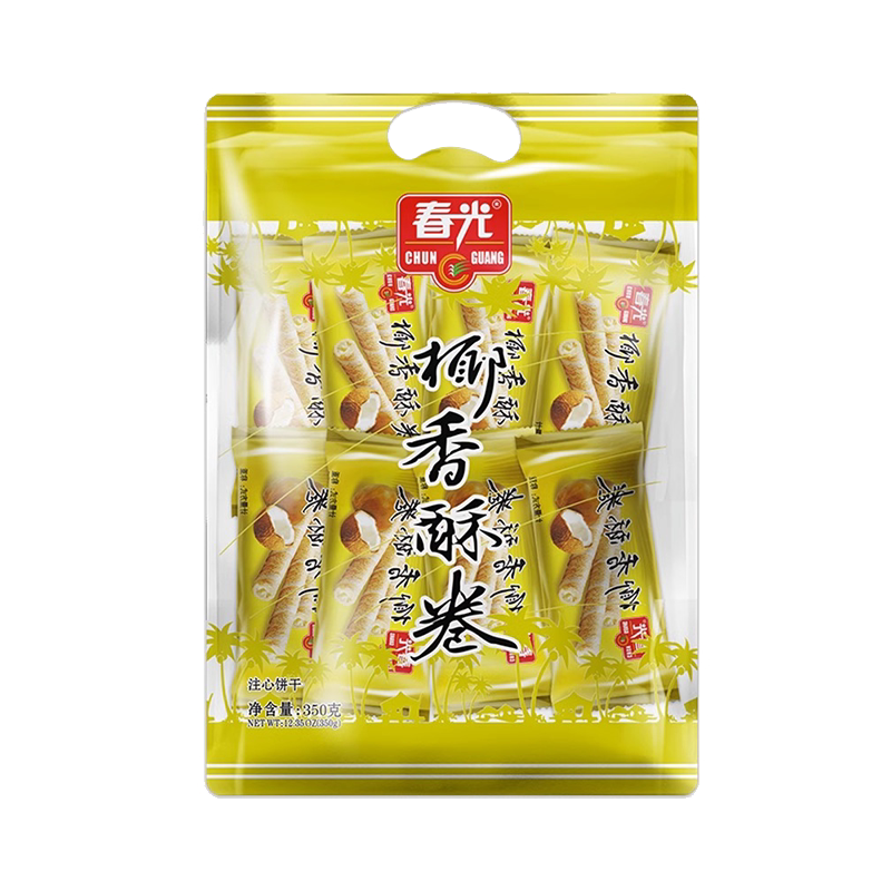 椰香酥卷春光注心饼干海南特产