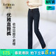 新款 子长裤 高腰加绒牛仔裤 加长高弹女士裤 女直筒大码 捷纯2026冬季