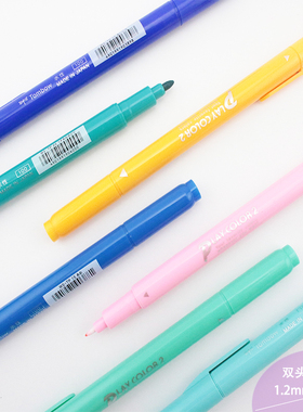 日本蜻蜓Tombow WS-TP双头水彩笔  PLAY COLOR2水性笔学生双头水彩荧光笔彩色手帐创意绘图笔（链接1）