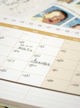 N次贴(stickn) 可再贴月历周历便利贴工作计划便签本台历日历记事本150*203mm 40张/袋61625