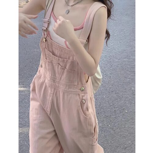 牛仔背带裤女长裤春夏送运费险