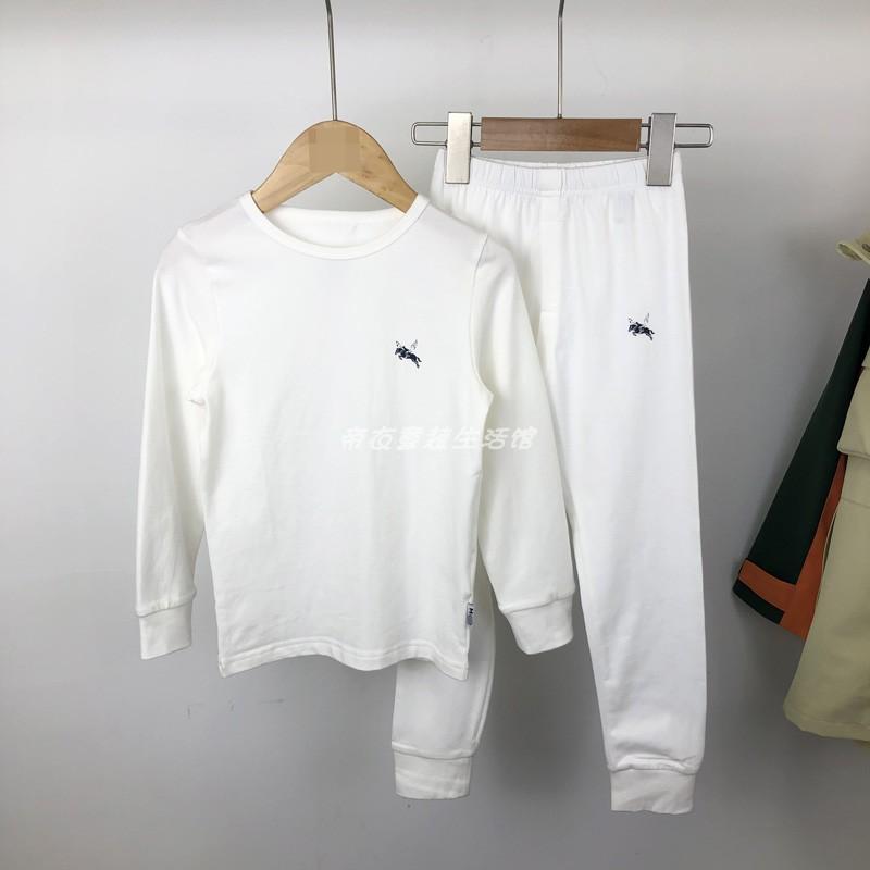 柔软细腻棉氨纶内衣套装男女童
