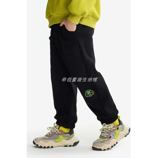 24冬季新款 马其顿童装冬季男童束脚裤加绒卫裤 儿童运动裤长裤子